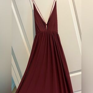 Tobi Deep Red Backless Dress